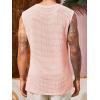 imageRuncati Mens Waffle Tank Tops Sleeveless TShirts Athletic Muscle Summer Beach Hippie ShirtsPink