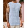 imageRuncati Mens Waffle Tank Tops Sleeveless TShirts Athletic Muscle Summer Beach Hippie ShirtsSky Blue