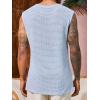 imageRuncati Mens Waffle Tank Tops Sleeveless TShirts Athletic Muscle Summer Beach Hippie ShirtsSky Blue