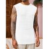 imageRuncati Mens Waffle Tank Tops Sleeveless TShirts Athletic Muscle Summer Beach Hippie ShirtsWhite
