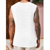 imageRuncati Mens Waffle Tank Tops Sleeveless TShirts Athletic Muscle Summer Beach Hippie ShirtsWhite