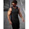 imageRuncati Mens Workout Tank Tops Summer Gym Muscle Ribbed Sleeveless Henley Shirt Casual Knitted Slim Fit Beach TeeBlack