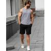 imageRuncati Mens Workout Tank Tops Summer Gym Muscle Ribbed Sleeveless Henley Shirt Casual Knitted Slim Fit Beach TeeLight Grey