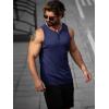 imageRuncati Mens Workout Tank Tops Summer Gym Muscle Ribbed Sleeveless Henley Shirt Casual Knitted Slim Fit Beach TeeNavy