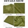 imageRuncati Mens Button Down Shirts Short Sleeve Hollow Out Knit Shirt Cuban Collar Casual Crochet Beach Summer TopsArmy Green