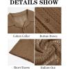 imageRuncati Mens Button Down Shirts Short Sleeve Hollow Out Knit Shirt Cuban Collar Casual Crochet Beach Summer TopsLight Khaki