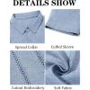imageRuncati Mens Guayabera Shirts Short Sleeve Casual Cuban Linen Shirt Button Down Beach Summer Mexican ShirtsBaby Blue