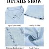 imageRuncati Mens Guayabera Shirts Short Sleeve Casual Cuban Linen Shirt Button Down Beach Summer Mexican ShirtsLight Blue