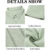 imageRuncati Mens Guayabera Shirts Short Sleeve Casual Cuban Linen Shirt Button Down Beach Summer Mexican ShirtsOlive Green
