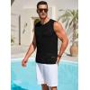 imageRuncati Mens Knitted Tank Tops Casual Sleeveless Hollow Out Crochet TShirts Muscle Summer Beach Hippie ShirtsBlack