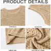imageRuncati Mens Knitted Tank Tops Casual Sleeveless Hollow Out Crochet TShirts Muscle Summer Beach Hippie ShirtsKhaki