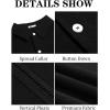 imageRuncati Mens Cuban Guayabera Shirts Short Sleeve Linen Casual Shirt Button Down Beach Summer Mexican ShirtsBlack