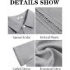 imageRuncati Mens Cuban Guayabera Shirts Short Sleeve Linen Casual Shirt Button Down Beach Summer Mexican ShirtsGrey
