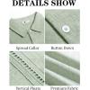 imageRuncati Mens Cuban Guayabera Shirts Short Sleeve Linen Casual Shirt Button Down Beach Summer Mexican ShirtsMint Color