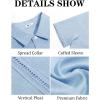 imageRuncati Mens Cuban Guayabera Shirts Short Sleeve Linen Casual Shirt Button Down Beach Summer Mexican ShirtsSky Blue