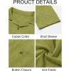 imageRuncati Mens Knit Button Down Shirts Casual Cuban Collar Short Sleeve Shirt Summer Beach Hollow Out TopsArmy Green