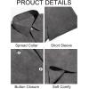 imageRuncati Mens Short Sleeve Linen Shirts Button Down Casual Texture Summer Beach Wedding TopsDark Gray