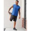 imageRuncati Mens Workout Tank Tops Waffle Casual Sleeveless T Shirts Gym Cut Off Beach Summer TeeBlue