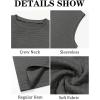 imageRuncati Mens Workout Tank Tops Waffle Casual Sleeveless T Shirts Gym Cut Off Beach Summer TeeDark Grey