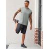 imageRuncati Mens Workout Tank Tops Waffle Casual Sleeveless T Shirts Gym Cut Off Beach Summer TeeLight Grey