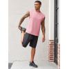 imageRuncati Mens Workout Tank Tops Waffle Casual Sleeveless T Shirts Gym Cut Off Beach Summer TeePink
