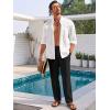 imageRuncati Mens Casual Pants Elastic Waist Linen Lightweight StraightLegs Loose Fit Summer Beach Yoga TrousersBlack