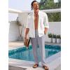 imageRuncati Mens Casual Pants Elastic Waist Linen Lightweight StraightLegs Loose Fit Summer Beach Yoga TrousersLight Gray