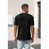 imageRuncati Mens Casual TShirt Short Sleeve Regular Fit Crewneck Tee Summer Graphic Tops with PocketBlack