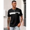 imageRuncati Mens Casual TShirt Short Sleeve Regular Fit Crewneck Tee Summer Graphic Tops with PocketBlack