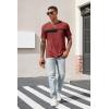 imageRuncati Mens Casual TShirt Short Sleeve Regular Fit Crewneck Tee Summer Graphic Tops with PocketBurgundy