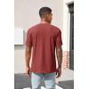 imageRuncati Mens Casual TShirt Short Sleeve Regular Fit Crewneck Tee Summer Graphic Tops with PocketBurgundy