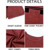 imageRuncati Mens Casual TShirt Short Sleeve Regular Fit Crewneck Tee Summer Graphic Tops with PocketBurgundy