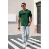 imageRuncati Mens Casual TShirt Short Sleeve Regular Fit Crewneck Tee Summer Graphic Tops with PocketDark Green