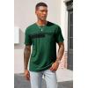 imageRuncati Mens Casual TShirt Short Sleeve Regular Fit Crewneck Tee Summer Graphic Tops with PocketDark Green