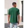 imageRuncati Mens Casual TShirt Short Sleeve Regular Fit Crewneck Tee Summer Graphic Tops with PocketDark Green