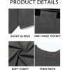 imageRuncati Mens Casual TShirt Short Sleeve Regular Fit Crewneck Tee Summer Graphic Tops with PocketDark Grey