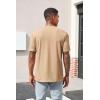 imageRuncati Mens Casual TShirt Short Sleeve Regular Fit Crewneck Tee Summer Graphic Tops with PocketKhaki
