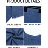 imageRuncati Mens Casual TShirt Short Sleeve Regular Fit Crewneck Tee Summer Graphic Tops with PocketNavy