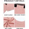imageRuncati Mens Casual TShirt Short Sleeve Regular Fit Crewneck Tee Summer Graphic Tops with PocketPink