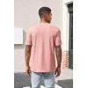 imageRuncati Mens Casual TShirt Short Sleeve Regular Fit Crewneck Tee Summer Graphic Tops with PocketPink