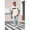imageRuncati Mens Casual TShirt Short Sleeve Regular Fit Crewneck Tee Summer Graphic Tops with PocketWhite