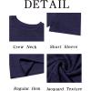 imageRuncati Mens Casual TShirts Short Sleeve Crew Neck Summer Stretchy Shirt Textured Jacquard TopsNavy