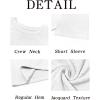 imageRuncati Mens Casual TShirts Short Sleeve Crew Neck Summer Stretchy Shirt Textured Jacquard TopsWhite