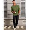 imageRuncati Mens Casual TShirts Short Sleeve Lightweight Oversized Summer Cotton Tee Beach Crew Neck TopsArmy Green