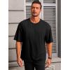imageRuncati Mens Casual TShirts Short Sleeve Lightweight Oversized Summer Cotton Tee Beach Crew Neck TopsBlack