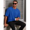 imageRuncati Mens Casual TShirts Short Sleeve Lightweight Oversized Summer Cotton Tee Beach Crew Neck TopsBlue