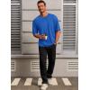 imageRuncati Mens Casual TShirts Short Sleeve Lightweight Oversized Summer Cotton Tee Beach Crew Neck TopsBlue