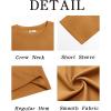 imageRuncati Mens Casual TShirts Short Sleeve Lightweight Oversized Summer Cotton Tee Beach Crew Neck TopsBrown
