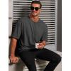 imageRuncati Mens Casual TShirts Short Sleeve Lightweight Oversized Summer Cotton Tee Beach Crew Neck TopsDark Grey