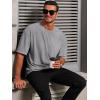 imageRuncati Mens Casual TShirts Short Sleeve Lightweight Oversized Summer Cotton Tee Beach Crew Neck TopsGrey
